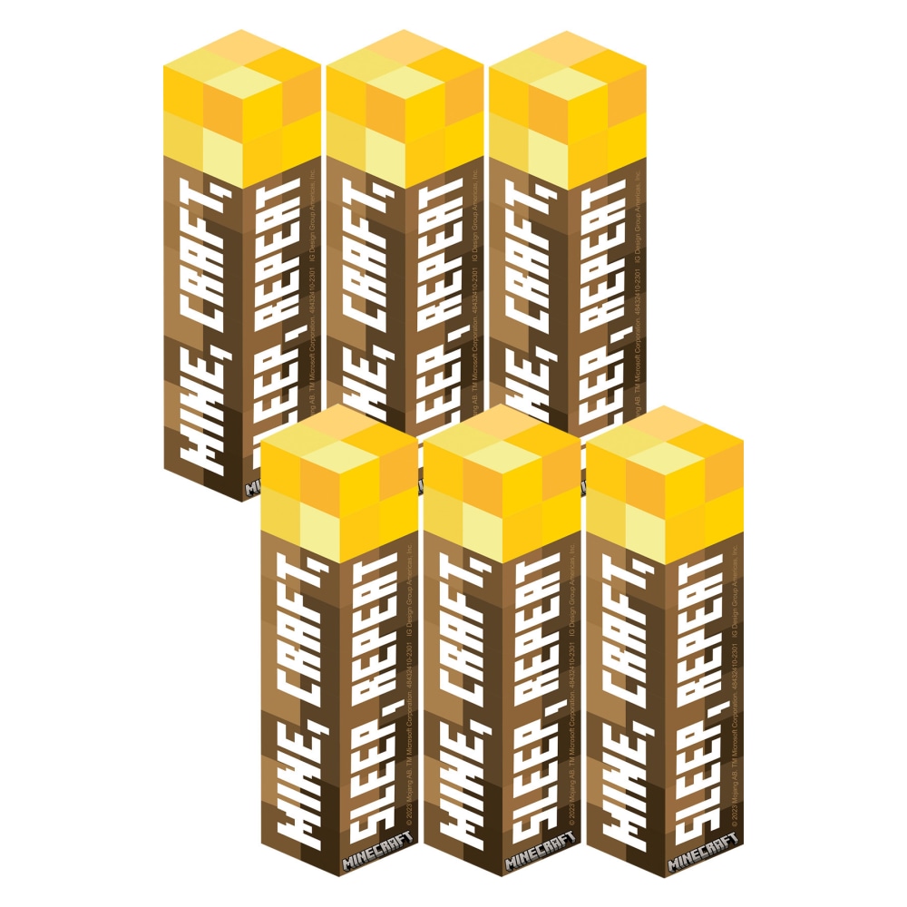 Eureka Bookmarks, 2in x 6in, Minecraft, 36 Per Pack, Set Of 6 Packs MPN:EU-843241-6