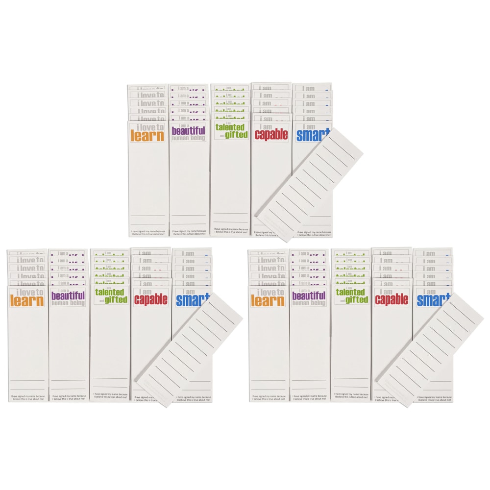 Inspired Minds Page Keepers Bookmarks, 2in x 6in, Self-Esteem Booster Set, 30 Per Pack, Set Of 3 Packs MPN:ISM52351PK-3