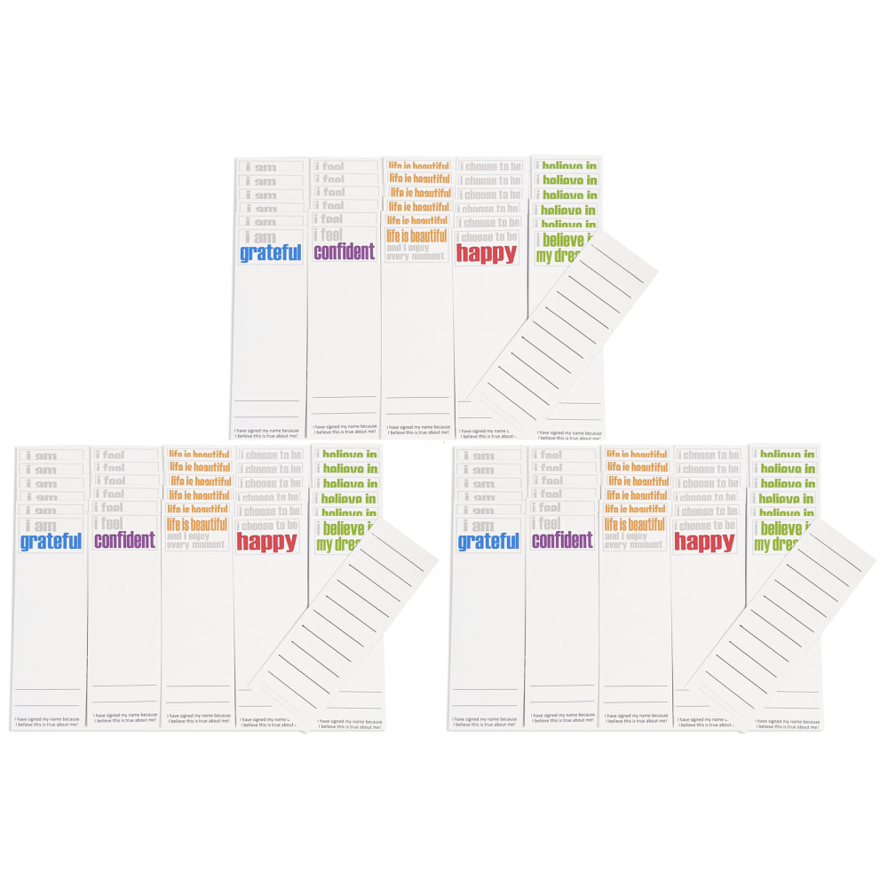 Inspired Minds Page Keepers Bookmarks, 2in x 6in, Confidence Booster Set, 30 Per Pack, Set Of 3 Packs MPN:ISM52356PK-3