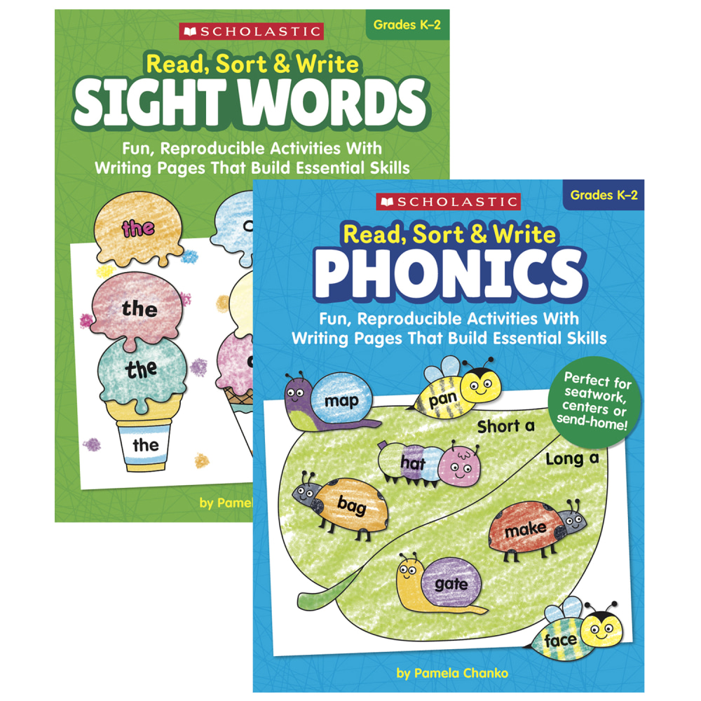 Scholastic Teacher Resources Read, Sort & Write Reproducible Workbook Bundle, Grade K-2 MPN:SC-RSWST