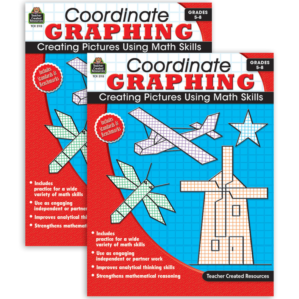 Teacher Created Resources Coordinate Graphing Book, Pack Of 2 MPN:TCR2115-2