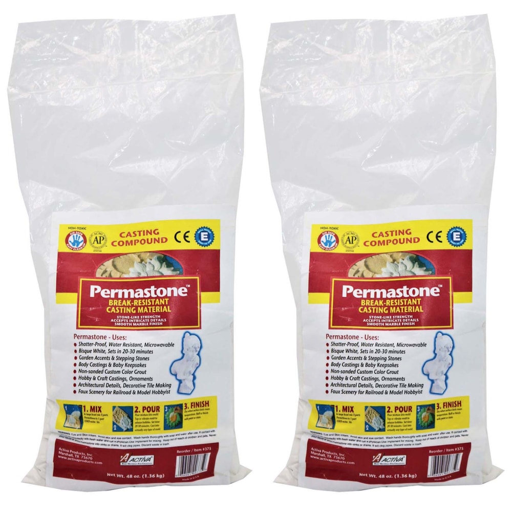 Activa Products PermaStone Casting Compound, 48 Oz, Pack Of 2 Bags MPN:API375-2