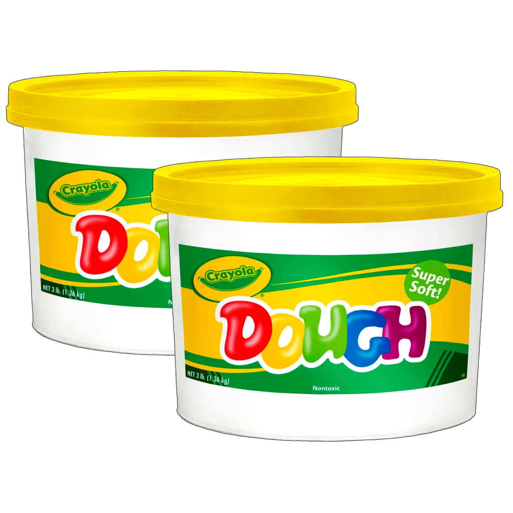 Crayola Super Soft Modeling Dough, Yellow, 3 lbs. Bucket, Pack Of 2 MPN:BIN1534-2