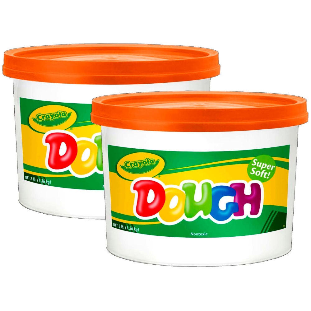 Crayola Super Soft Modeling Dough, Orange, 3 lbs. Bucket, Pack Of 2 MPN:BIN1536-2