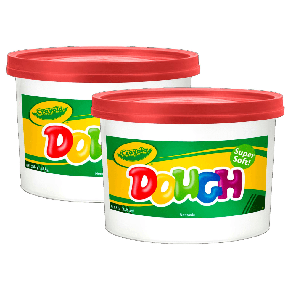 Crayola Super Soft Modeling Dough Buckets, 3 Lb, Red, Pack Of 2 Buckets MPN:BIN1538-2