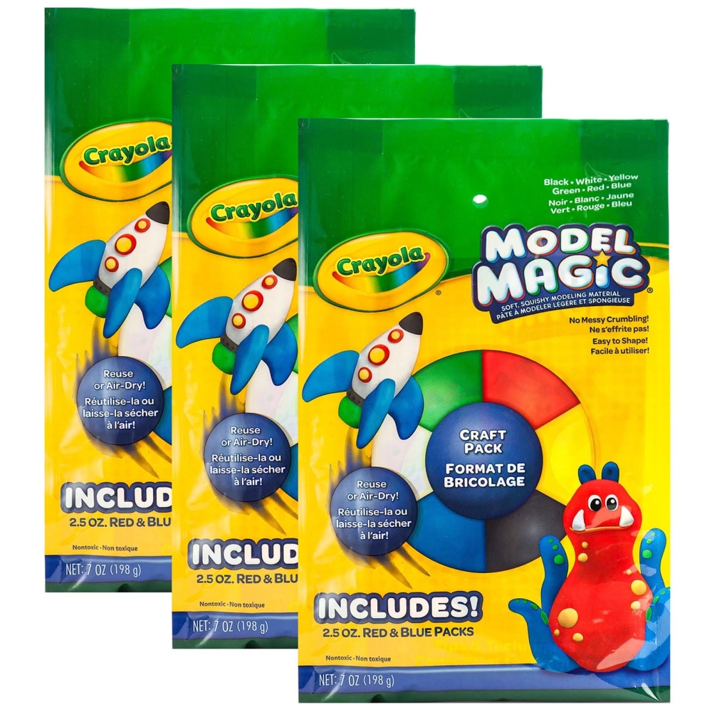 Crayola Model Magic Craft Packs, 6 Colors Per Pack, Set Of 3 Packs MPN:BIN232407-3