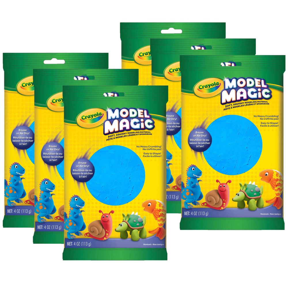 Crayola Model Magic Modeling Compound, 4 oz., Blue, Set Of 6 Packs MPN:BIN4442-6