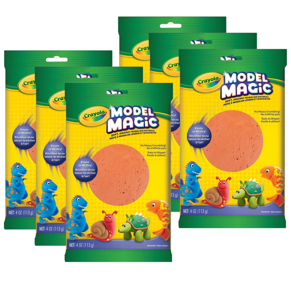 Crayola Model Magic Modeling Compound, 4 oz., Terra Cotta, Set Of 6 Packs MPN:BIN4464-6