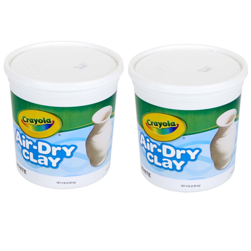Crayola Air-Dry Clay, 5 Lb, White, Pack of 2 Tubs MPN:BIN575055-2