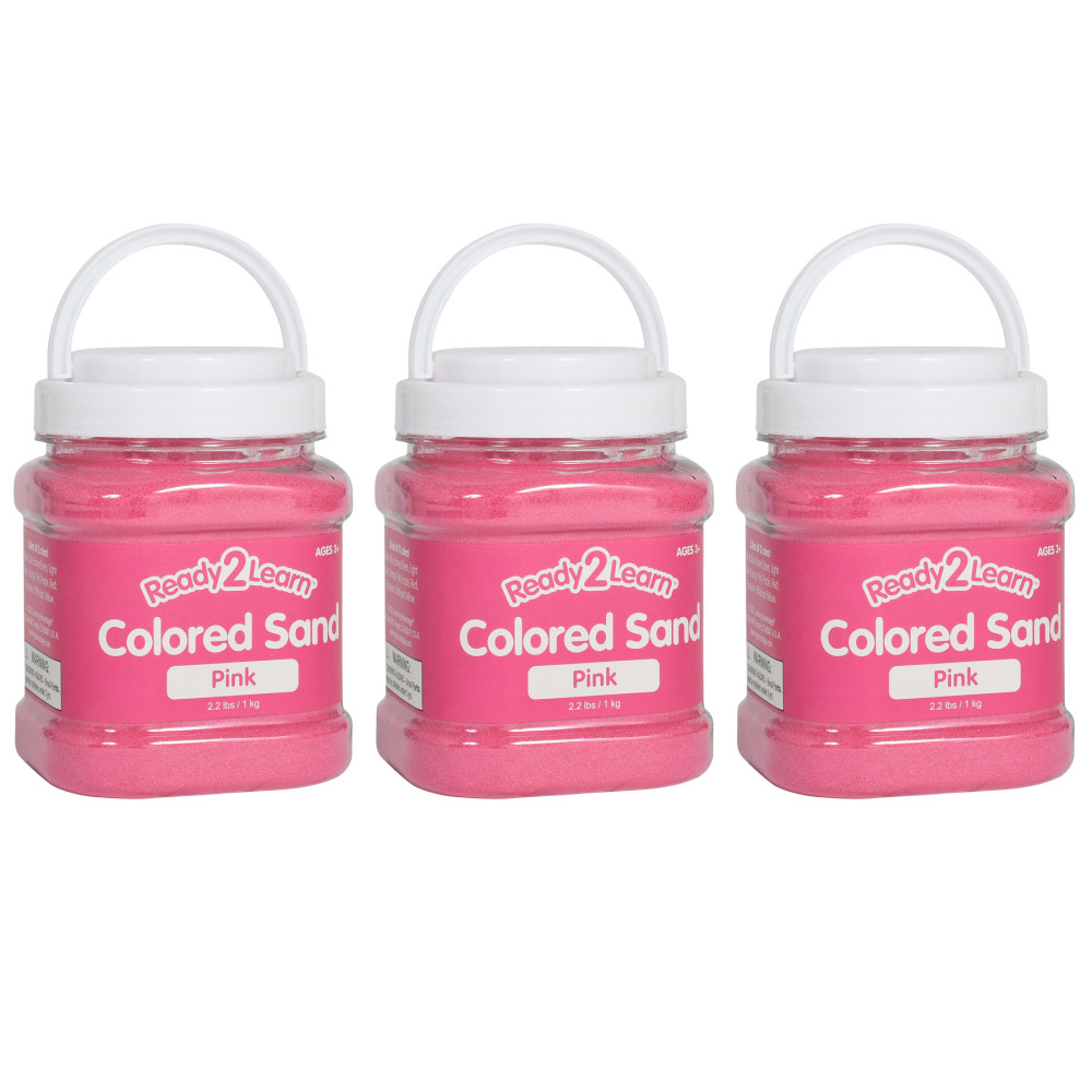 Ready 2 Learn Colored Sand Jars, 2.2 Lb, Pink, Pack Of 3 Jars MPN:CE-10106-3
