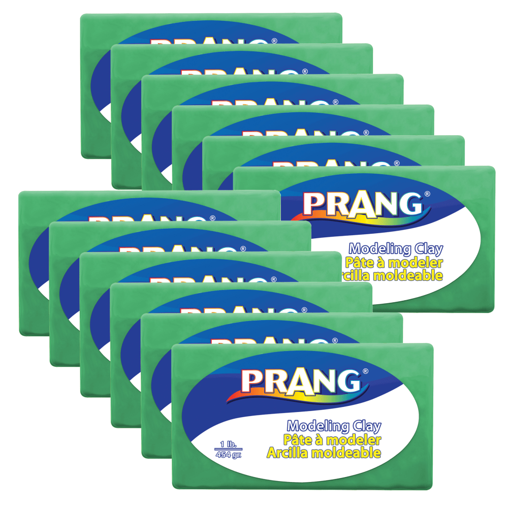 Prang Modeling Clay Packs, 1 Lb, Green, Set Of 12 Packs MPN:DIX00784-12