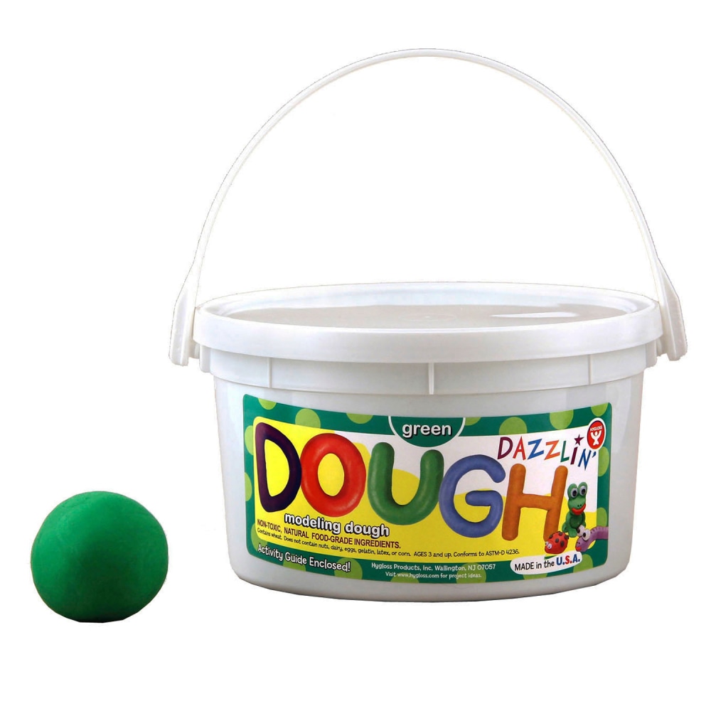 Hygloss Dazzlin Dough, 3 Lb Tub, Green, Pack Of 3 Tubs MPN:HYG48302-3