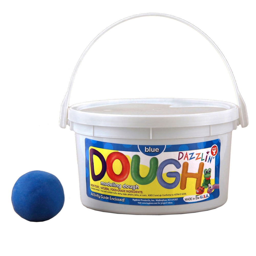 Hygloss Dazzlin Dough, 3 Lb Tub, Blue, Pack Of 3 Tubs MPN:HYG48303-3