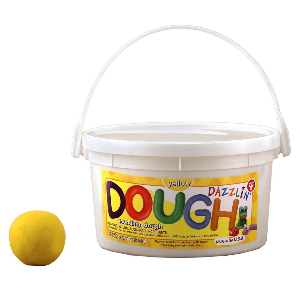 Hygloss Dazzlin Dough, 3 Lb Tub, Yellow, Pack Of 3 Tubs MPN:HYG48304-3