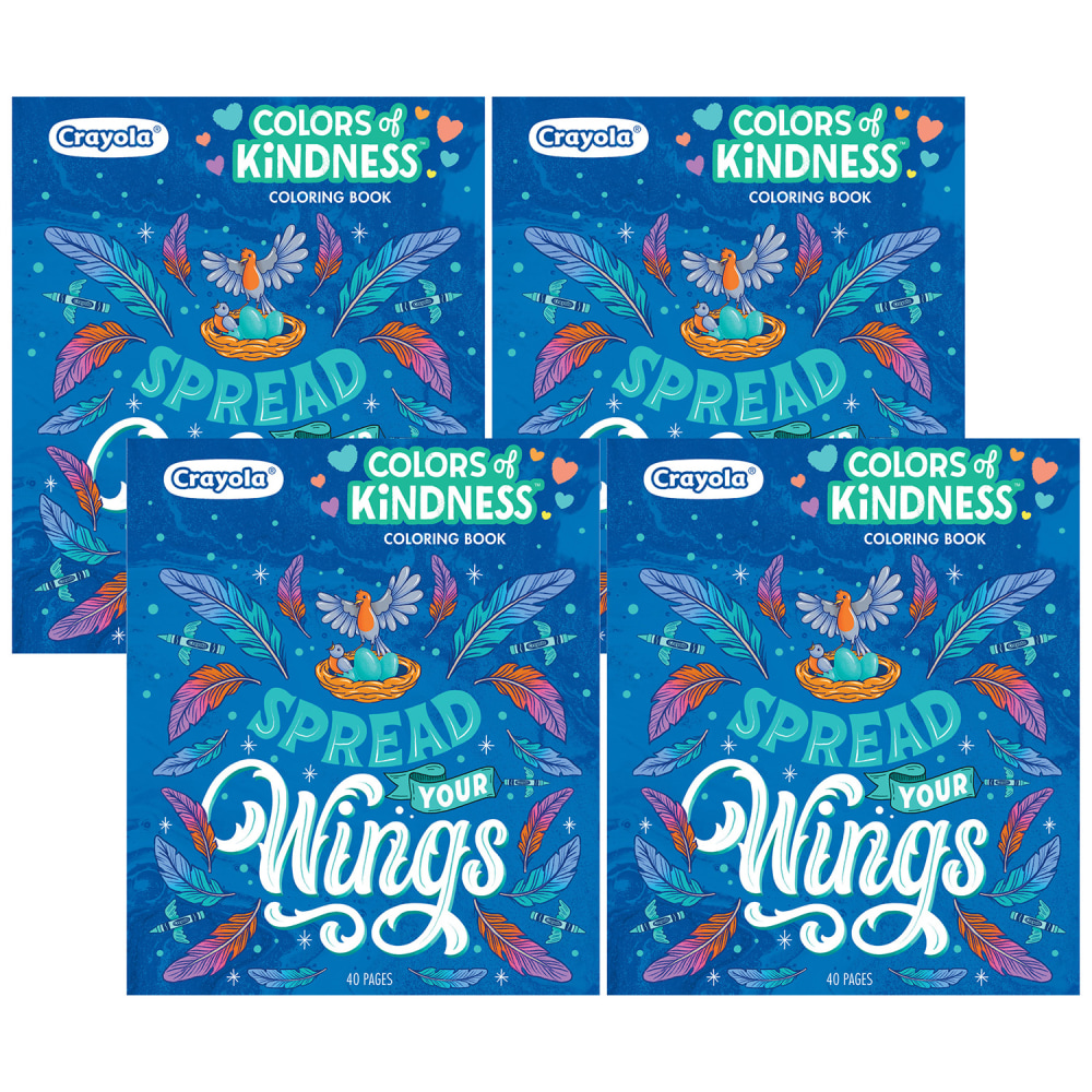 Crayola Colors of Kindness Adult Coloring Books, Pack Of 4 Books MPN:BIN042734-4