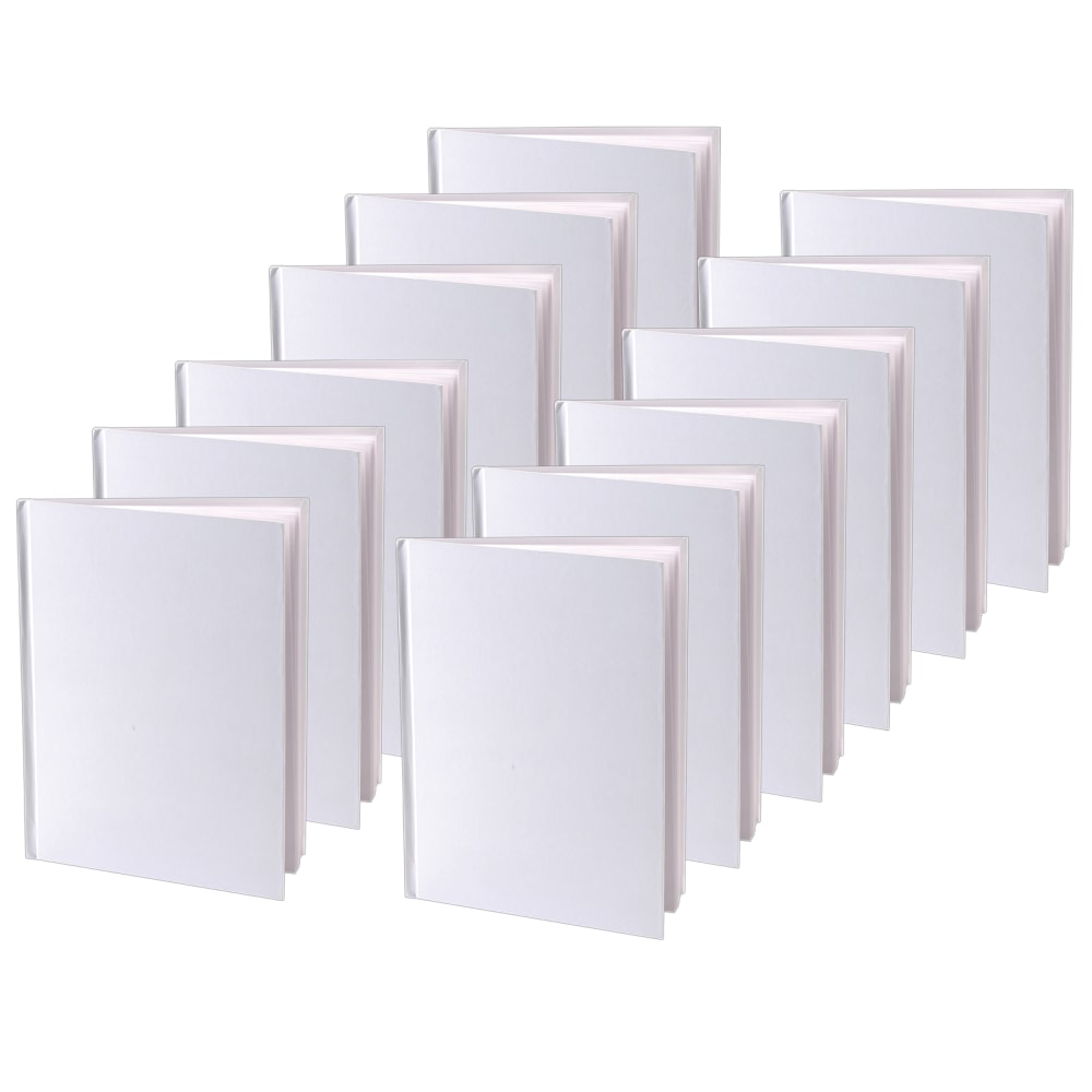 Ashley Productions Hardcover Blank Books, 6in x 8in, Unruled, 14 Sheets, White, Pack Of 12 Books MPN:ASH10700-12