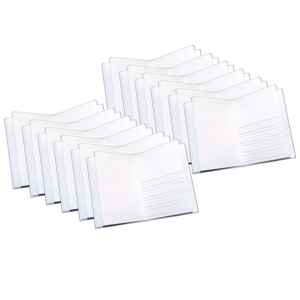 Ashley Productions Hardcover Notebooks, 6in x 8in, Primary Rule, 14 Sheets, White, Pack Of 12 Notebooks MPN:ASH10701-12