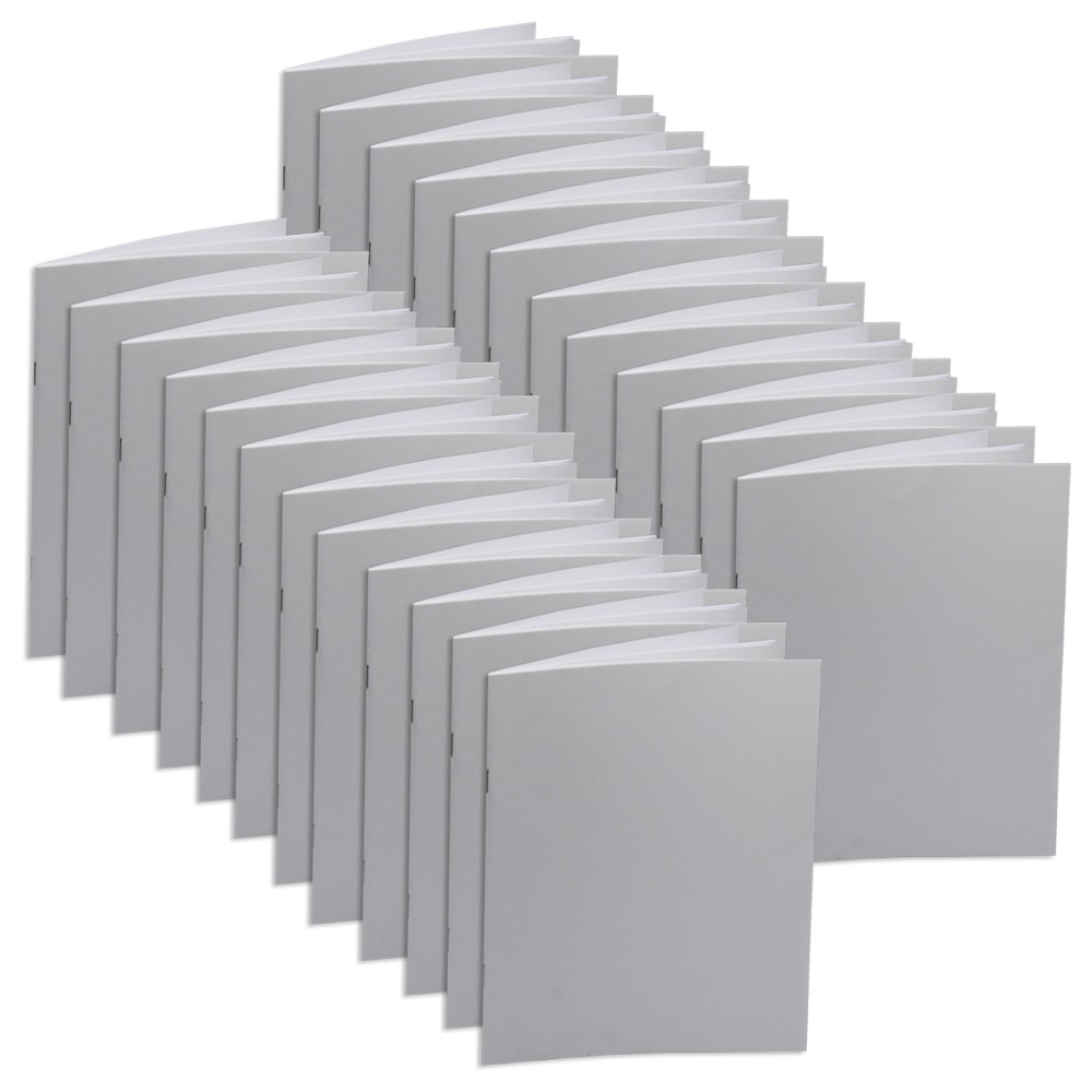 Edupress Blank Books, 8-1/2in x 7in, Single Subject, Unruled, 32 Sheets, White/Black, Pack Of 24 Books MPN:EP-2110-24
