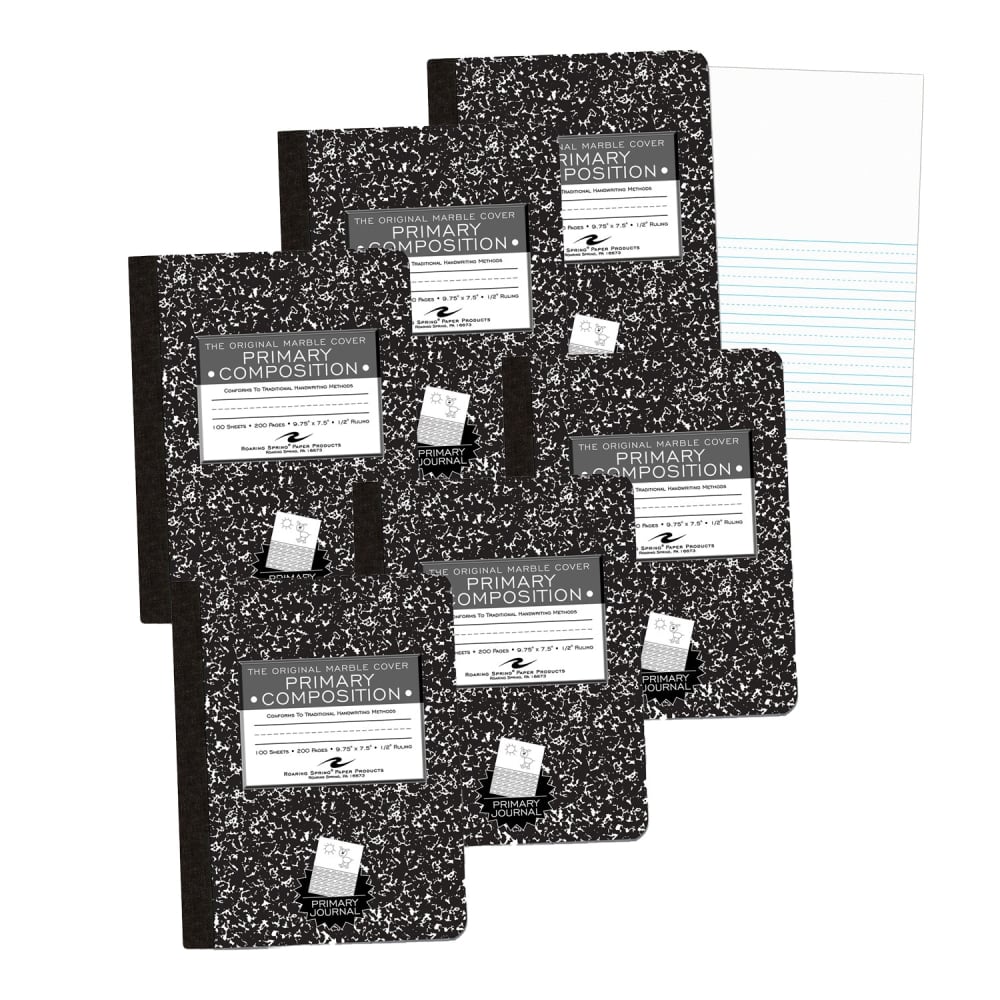 Roaring Spring Paper Products Marble Composition Book, Picture Story Ruled, Pack Of 6 MPN:ROA97228-6