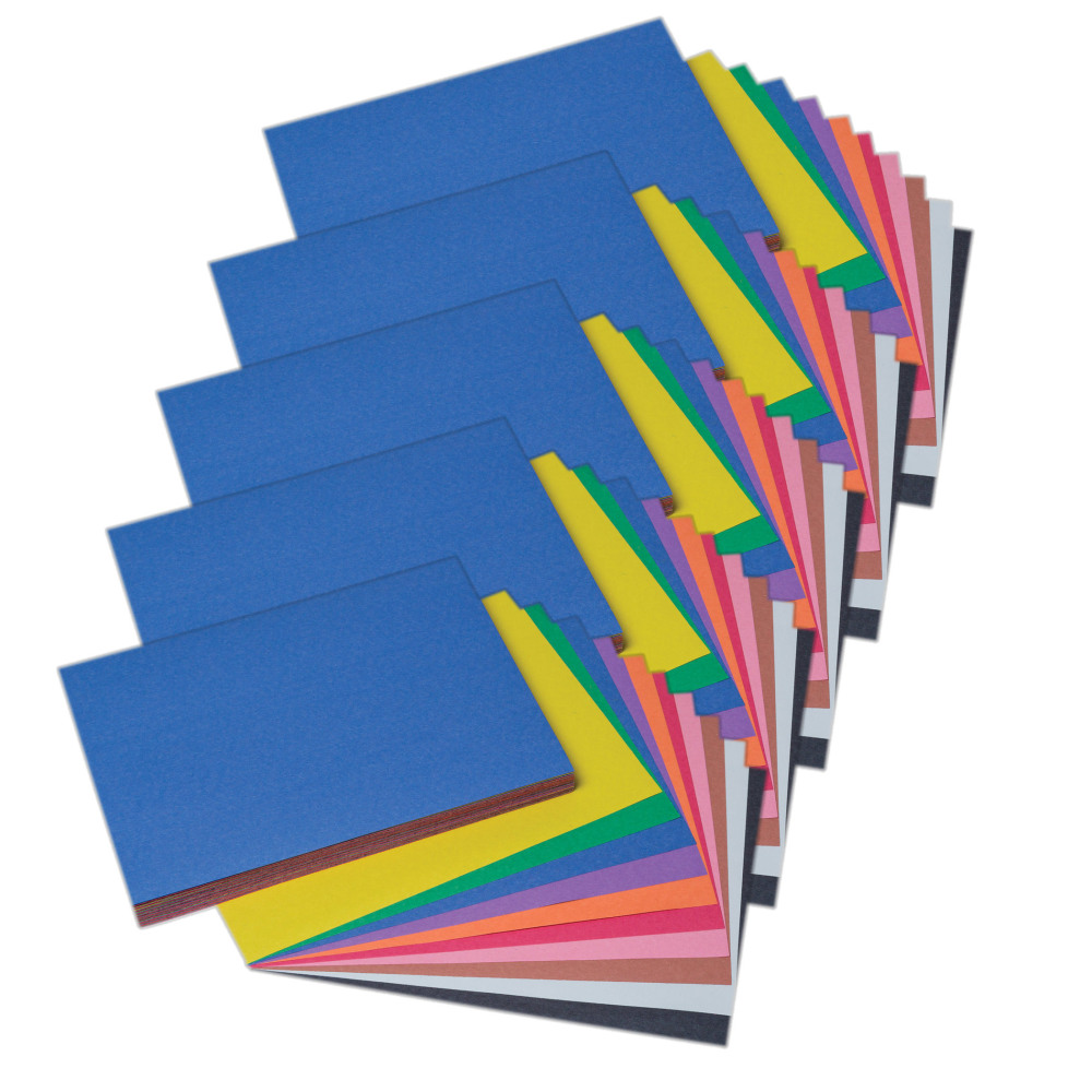 Prang Construction Paper, Medium Weight, 9in x 12in, 10 Assorted Colors, 100 Sheets Per Pack, Set Of 5 Packs MPN:PAC6504-5