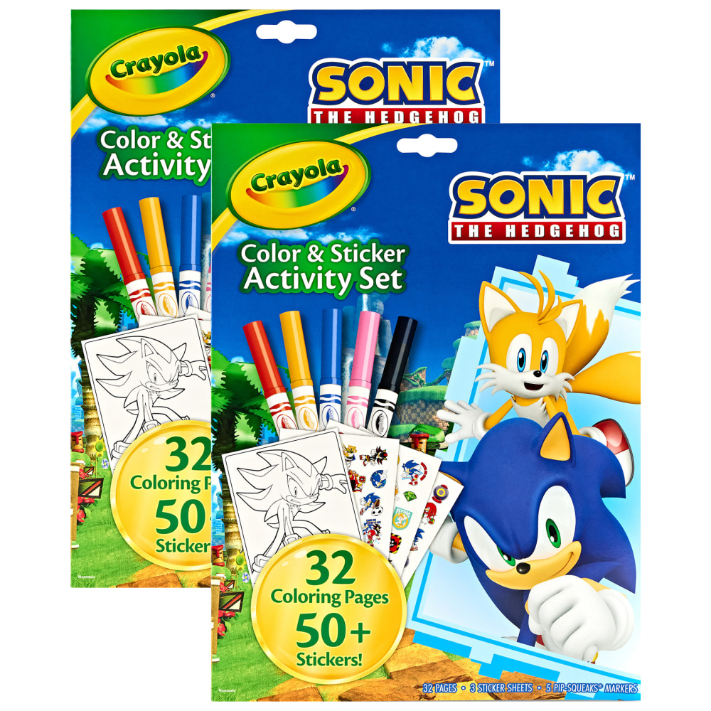 Crayola Color & Sticker Activity Set, Sonic, 2 Sets MPN:BIN040859-2
