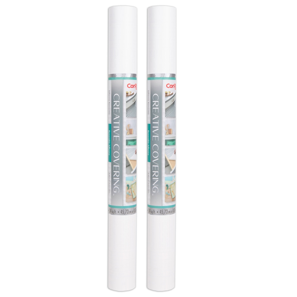 Con-Tact Brand Self-Adhesive Creative Covering, White, 18in x 16', Pack Of 2 Coverings MPN:KIT16FC9A95206-2