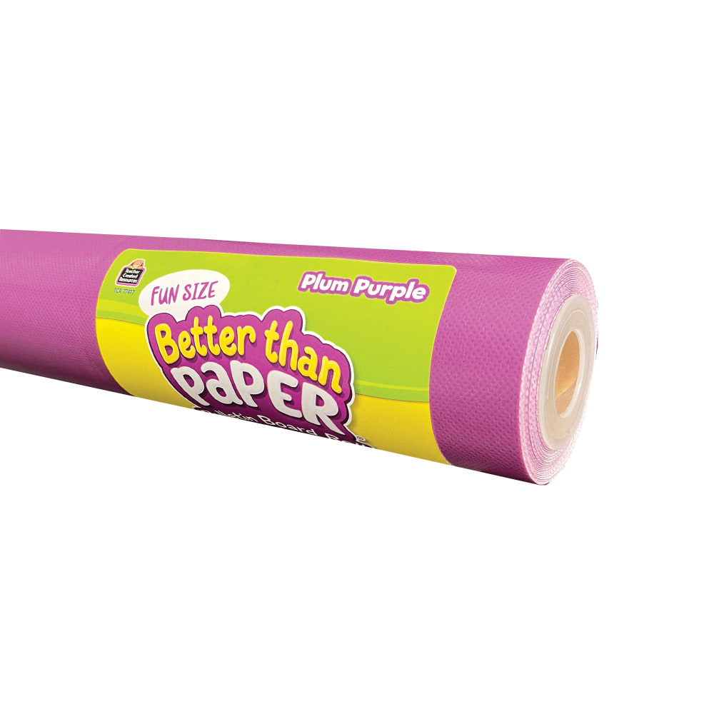Teacher Created Resources Fun-Size Better Than Paper Bulletin Board Rolls, 18in x 12ft, Plum Purple, Pack Of 3 Rolls MPN:TCR77417-3