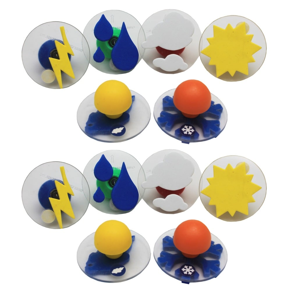 READY 2 LEARN Giant Stampers, Weather Patterns, 6 Per Pack, Set Of 2 Packs MPN:CE-6764-2