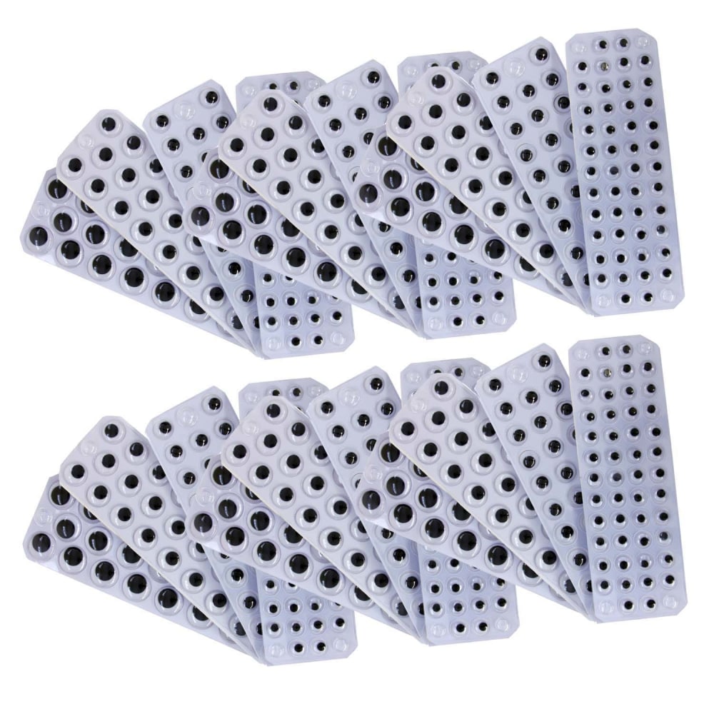 Creativity Street Peel & Stick Wiggle Eyes, Assorted Sizes, Black/White, 137 Eyes Per Pack, Set Of 6 Packs MPN:CK-343802-6