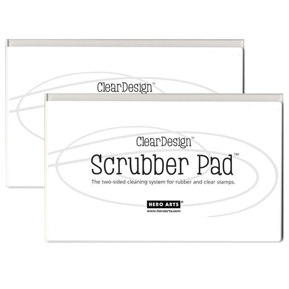 Hero Arts Clear Design Scrubber Pads, White, Pack Of 2 Pads MPN:HOANK301-2