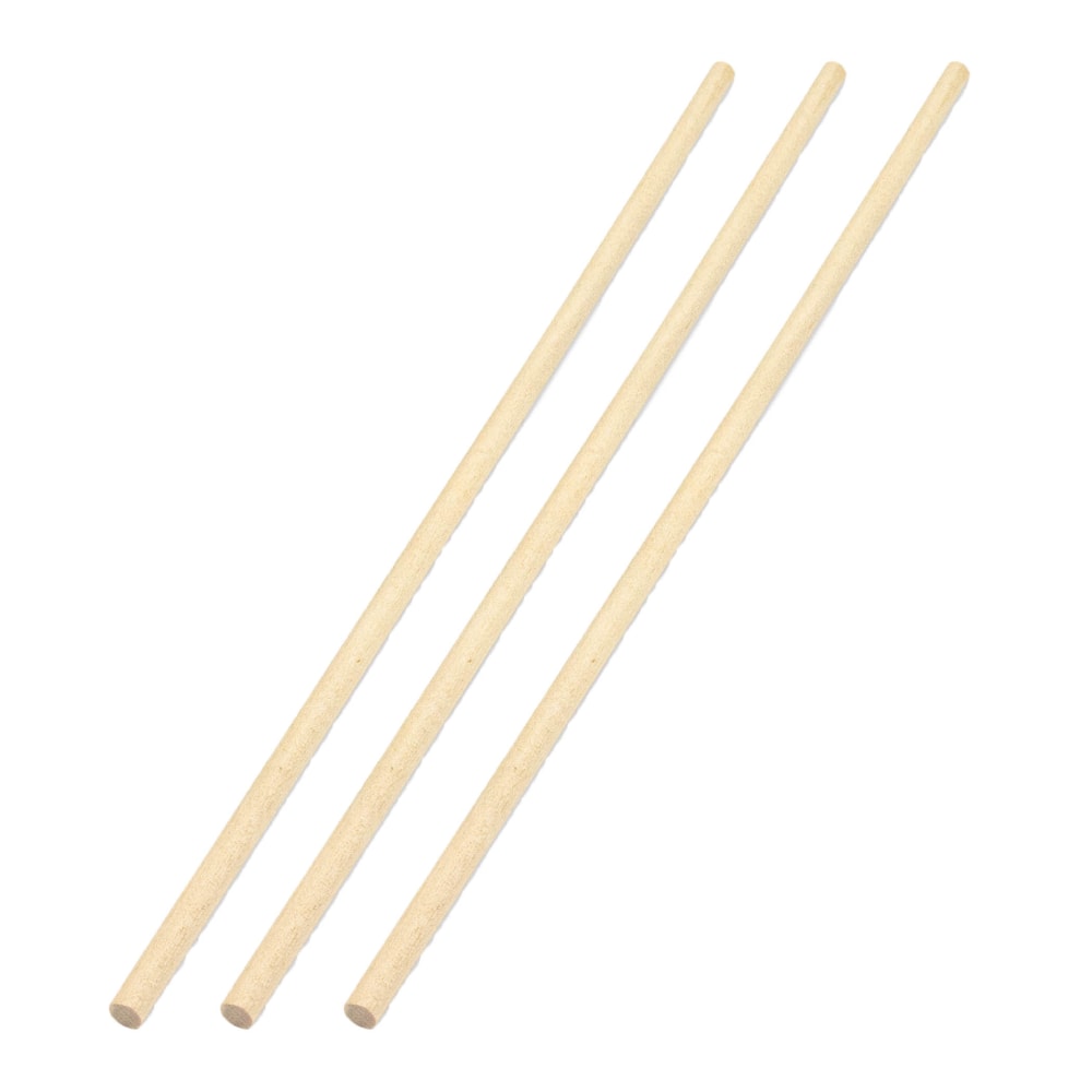 Hygloss Wood Dowels, 1/4in x 12in, 25 Per Pack, Set Of 3 Packs MPN:HYG84142-3