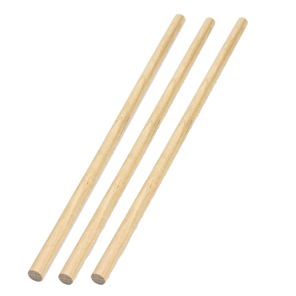 Hygloss Wood Dowels, 3/8in x 12in, 25 Per Pack, Set Of 3 Packs MPN:HYG84382-3