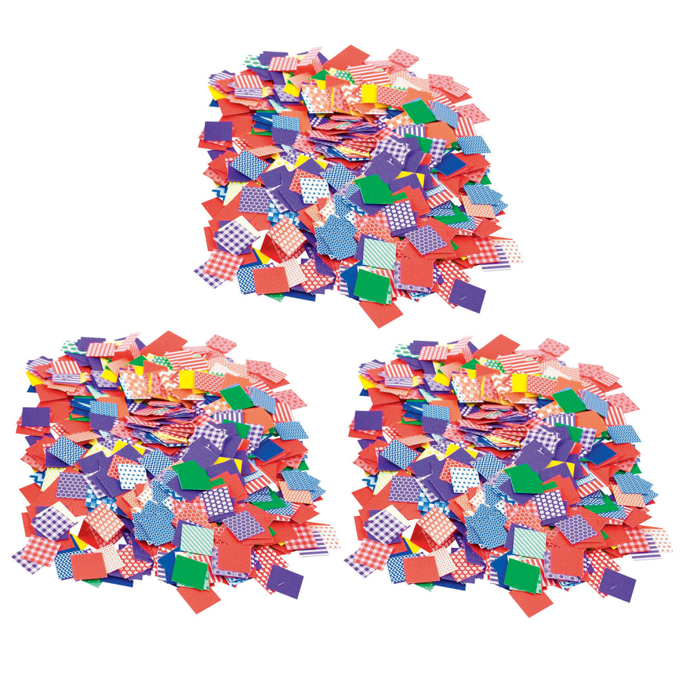 Roylco Petit Pattern Mosaics, 3/4in, 2, 000 Mosaics Per Pack, Set Of 3 Packs MPN:R-15649-3