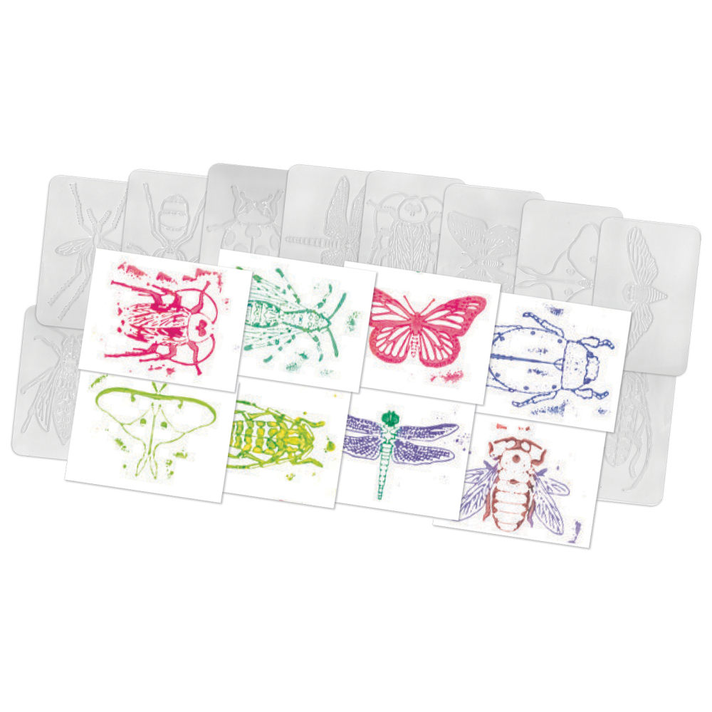 Roylco Plastic Rubbing Plates, Insects, 6-1/2in x 4-1/2in, Pack Of 32 Plates MPN:R-5803-2
