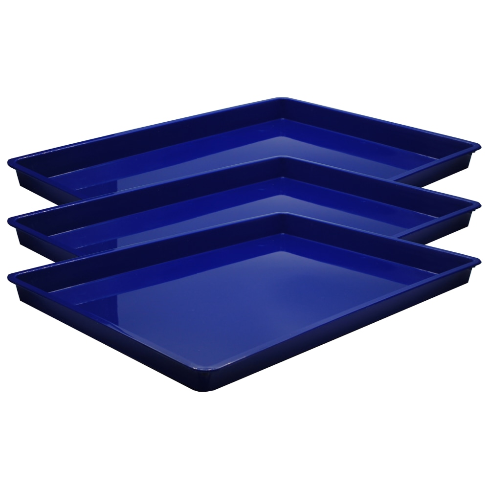 Romanoff Products Large Creativitrays, 17-1/2in x 12-1/2in x 1-1/4in, Blue, Pack Of 3 Creativitrays MPN:ROM36904-3