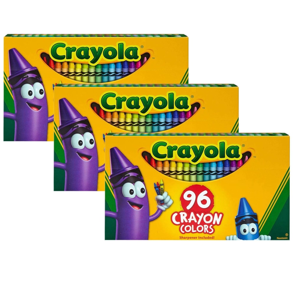 Crayola Crayons, 96 Per Box, Set Of 3 Boxes MPN:BIN520096-3