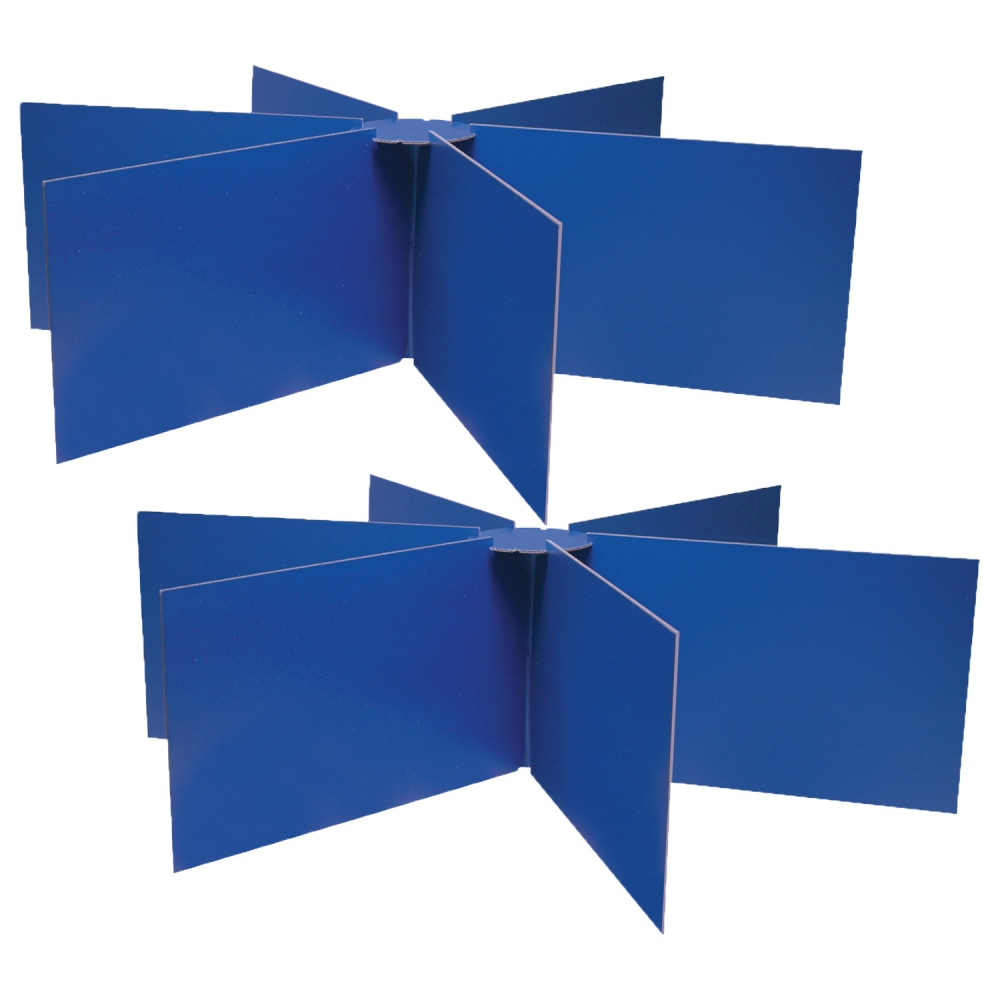 Pacon Privacy Boards, Round Table Compatible, 14inH x 48inW x 48inD, Blue, Pack Of 2 Boards MPN:PAC3788-2