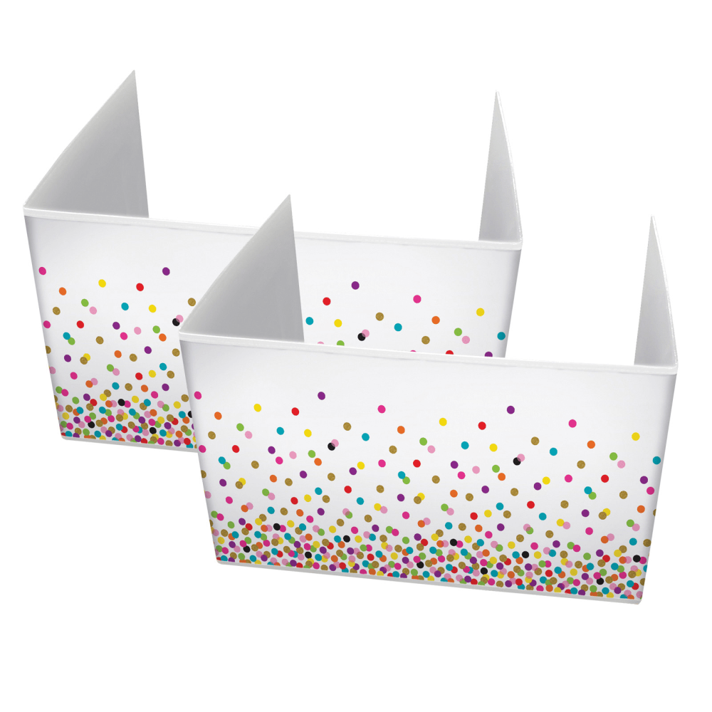 Teacher Created Resources Classroom Privacy Screens, 14inH x 22inW x 16inD, Confetti, Pack Of 2 Screens MPN:TCR20345-2