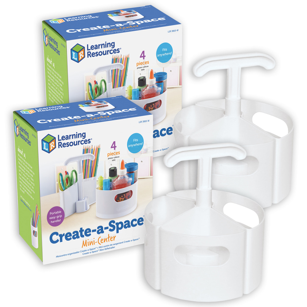 Learning Resources Create-A-Space Mini-Center, White, Pack Of 2 MPN:LER3810W-2