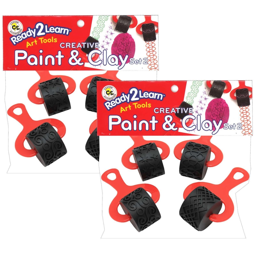 Ready 2 Learn Paint And Clay Explorers Set 1, Multicolor, 4 Rollers Per Set, Pack Of 2 Sets MPN:CE-6758-2