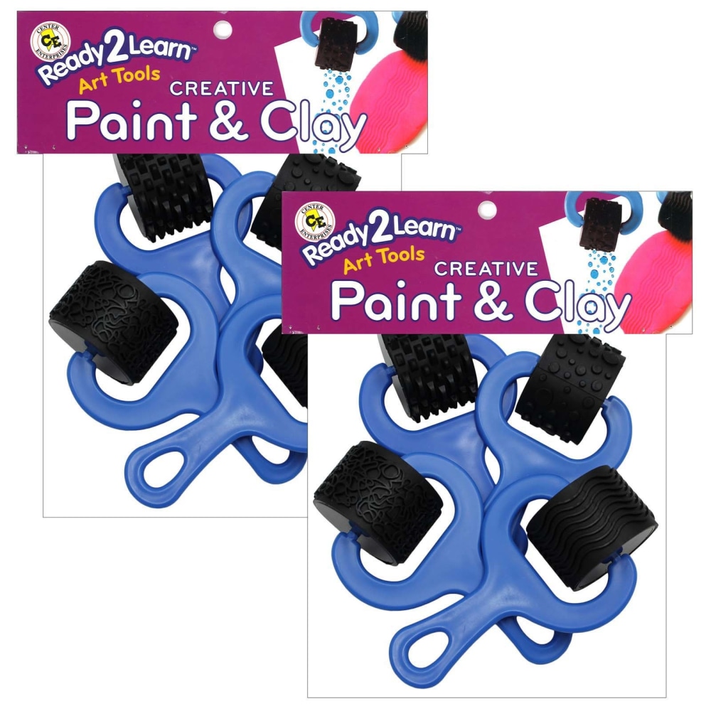 Ready 2 Learn Paint And Clay Explorers Set 2, Multicolor, 4 Rollers Per Set, Pack Of 2 Sets MPN:CE-6759-2