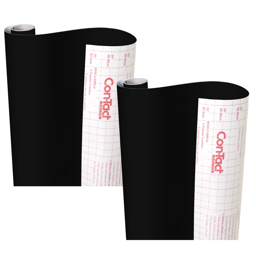 Con-Tact Brand Self-Adhesive Creative Covering, Black, 18in x 16', Pack Of 2 Coverings MPN:KIT16FC9A93206-2