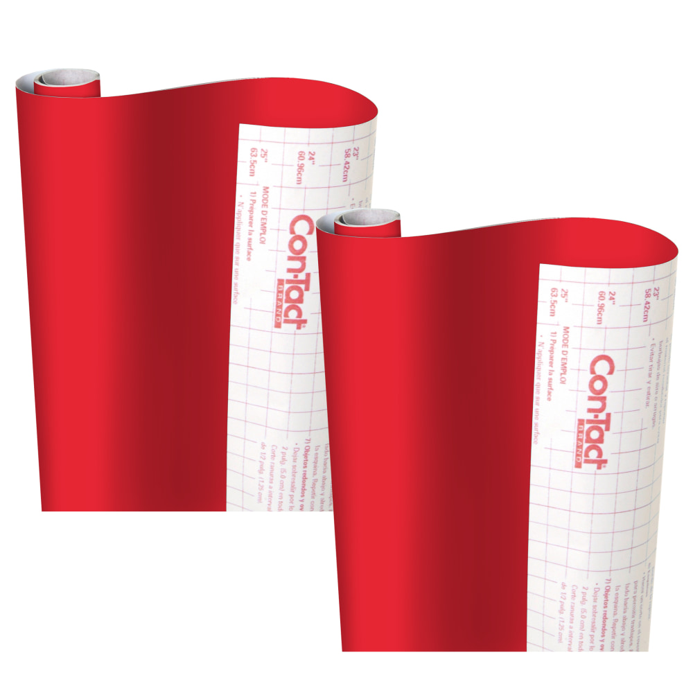 Con-Tact Brand Self-Adhesive Creative Covering, Red, 18in x 16', Pack Of 2 Coverings MPN:KIT16FC9AH3206-2