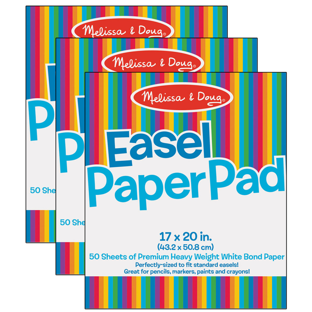 Melissa & Doug Easel Paper Pad, 17in X 20in, 50 Sheets Per Pad, 3 Pads MPN:LCI4102-3
