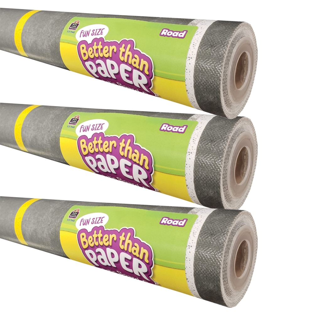 Teacher Created Resources Fun-Size Better Than Paper Bulletin Board Rolls, 18in x 12ft, Road, Pack Of 3 Rolls MPN:TCR77445-3