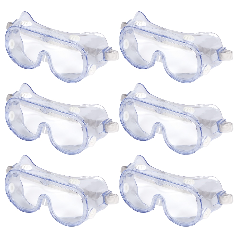 Learning Resources Adjustable Safety Goggles, Clear, Pack Of 6 Goggles MPN:LER2450-6