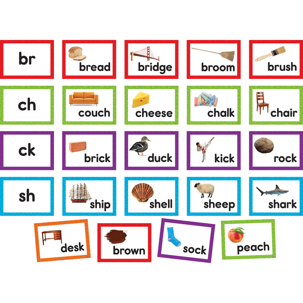 Teacher Created Resources Consonant Blends & Digraphs Pocket Chart Cards, 2 Packs MPN:TCR20854-2