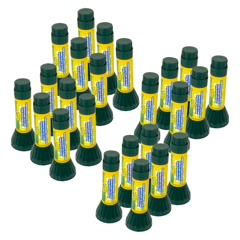 Crayola Washable Glue Stick, .88 oz, Pack Of 24 MPN:BIN1135-24