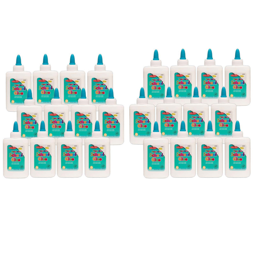 Charles Leonard Economy Washable School Glue, 4 Oz, Pack Of 24 Bottles MPN:CHL46004-24