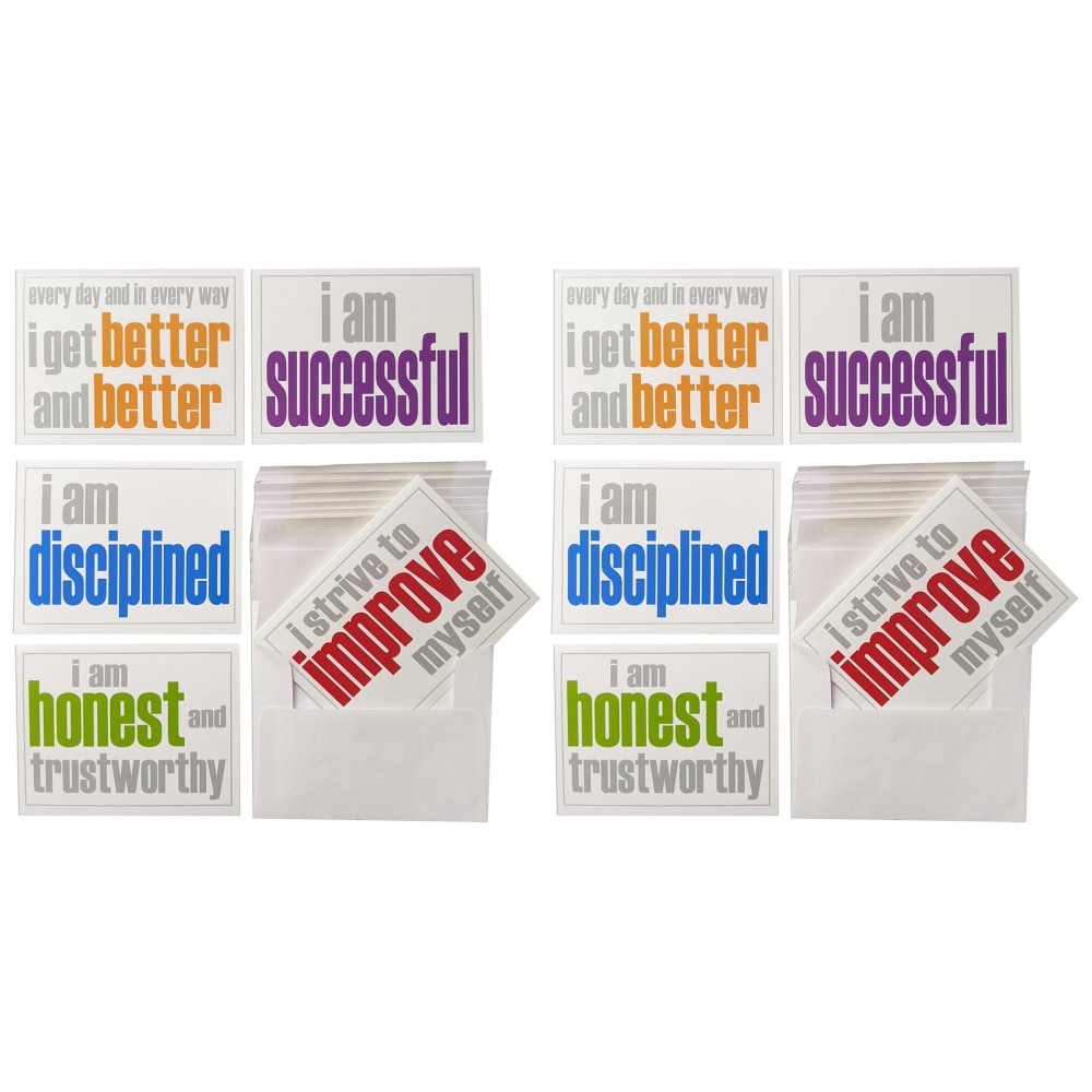 Inspired Minds Note Cards With Envelope, Inner Strength Booster Set, 5-1/2in x 4-1/4in, 10 Per Pack, Set Of 2 Packs MPN:ISM52352NC-2